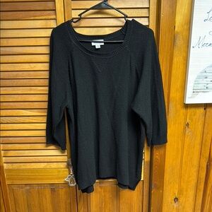 Avenue Black Crew Neck Sweater